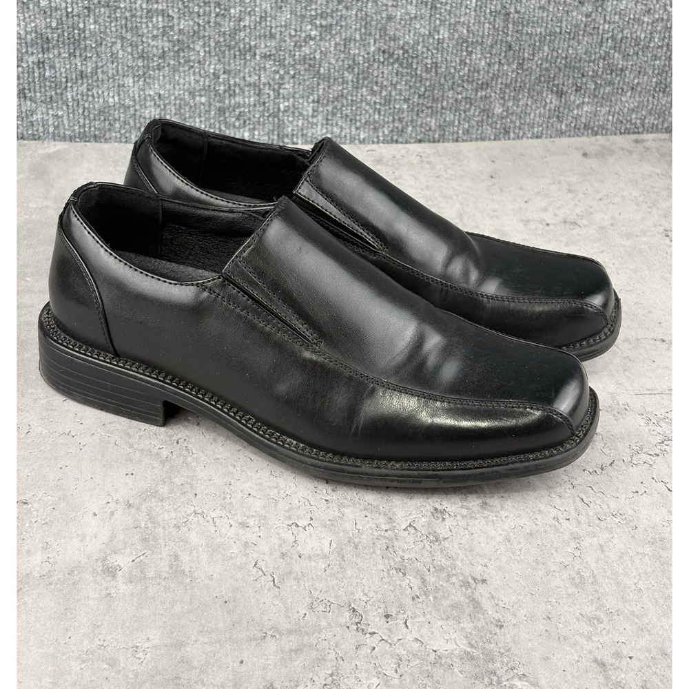Bruno Marc STATE-01 Men's Black Slip On Dress Shoes Square Toe Size 7.5 EU 40